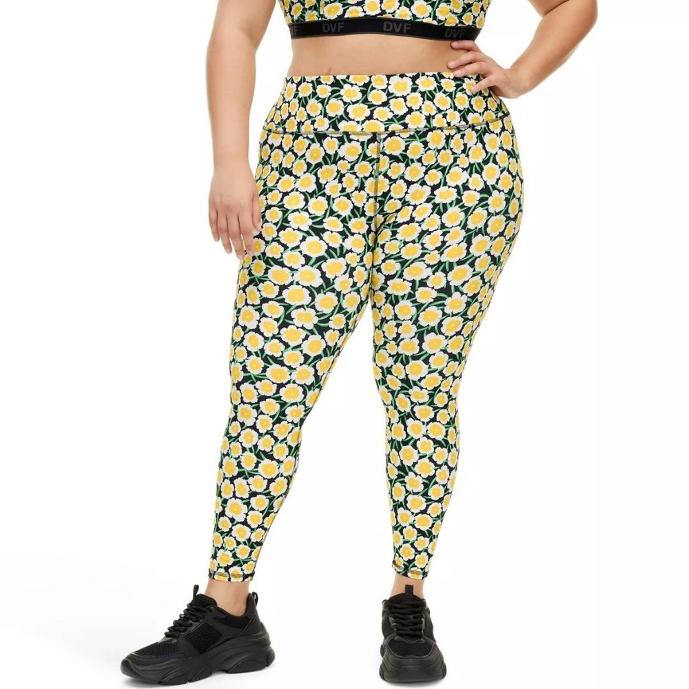 NWT Women's Yellow Poppy Leggings - DVF for Target XXL